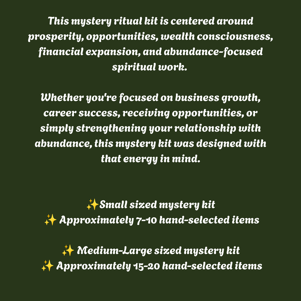 Money, Luck, Success Based Mystery Witchcraft Boxes