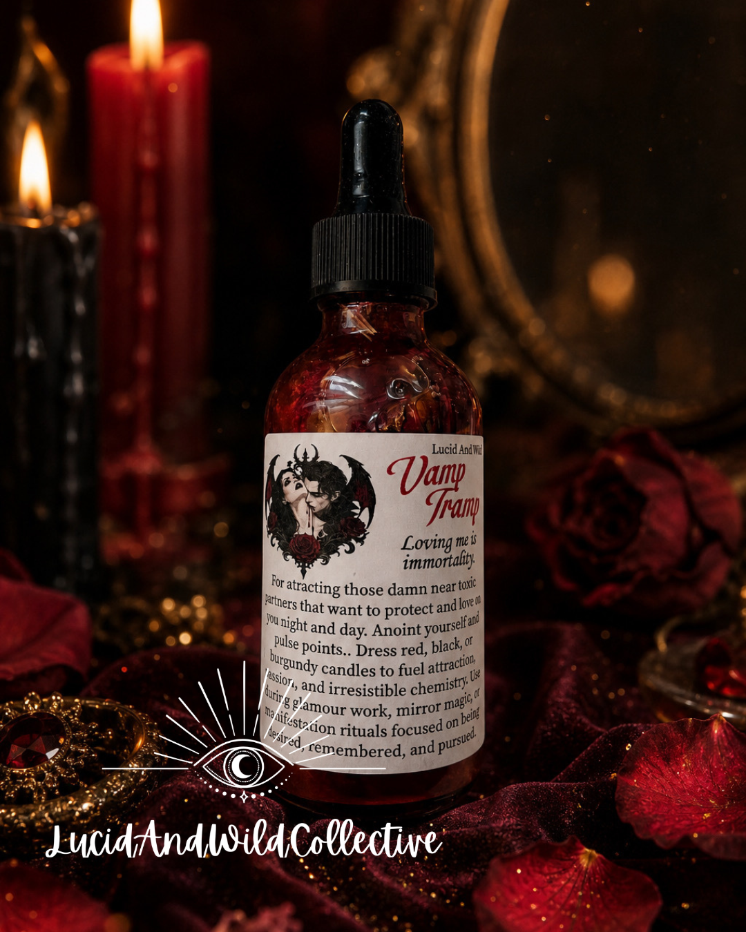 Vamp Tramp Fantasy Intention Oil - Dark Attraction • Seduction • Nighttime Glamour • Vampiric Feminine Energy