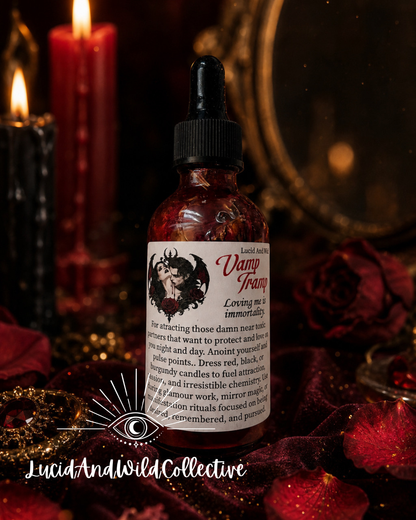 Vamp Tramp Fantasy Intention Oil - Dark Attraction • Seduction • Nighttime Glamour • Vampiric Feminine Energy