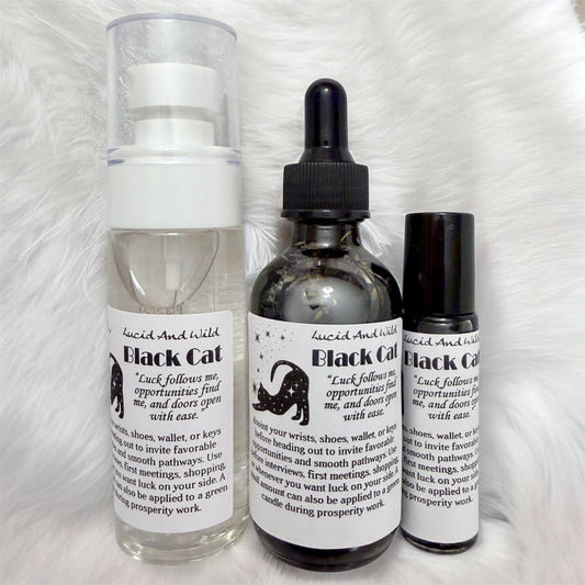 Black Cat oil- abundance, luck, prosperity, success