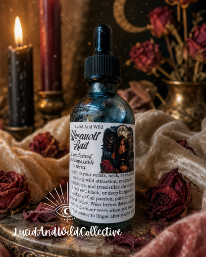 WEREWOLF BAIT Fantasy Intention Oil  Primal Attraction • Earthy Romance • Wild Feminine Energy • Fantasy Glamour