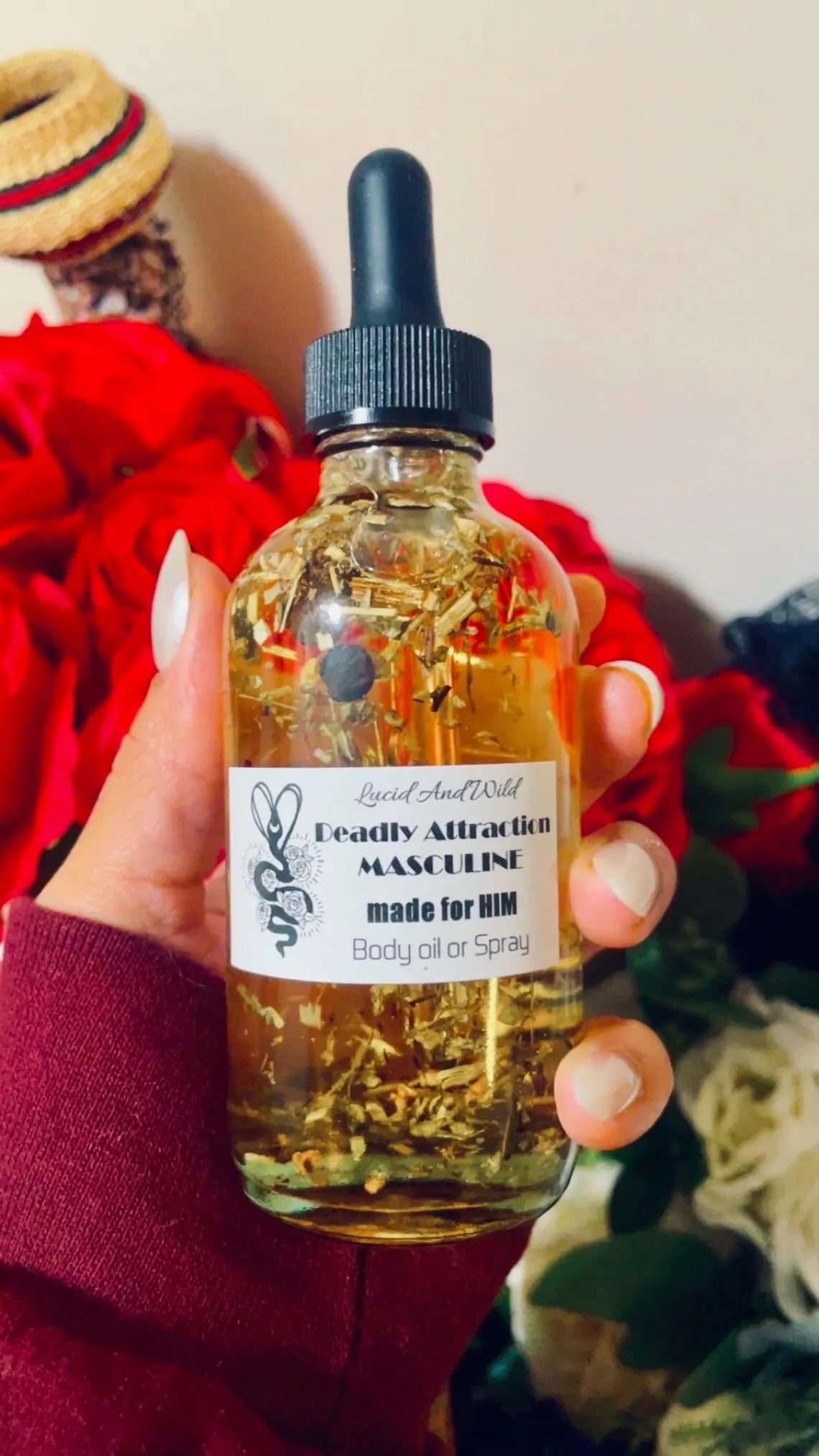 Deadly Attraction for Him Intention Oil  Masculine Magnetism • Sexual Confidence • Irresistible Presence • Attraction