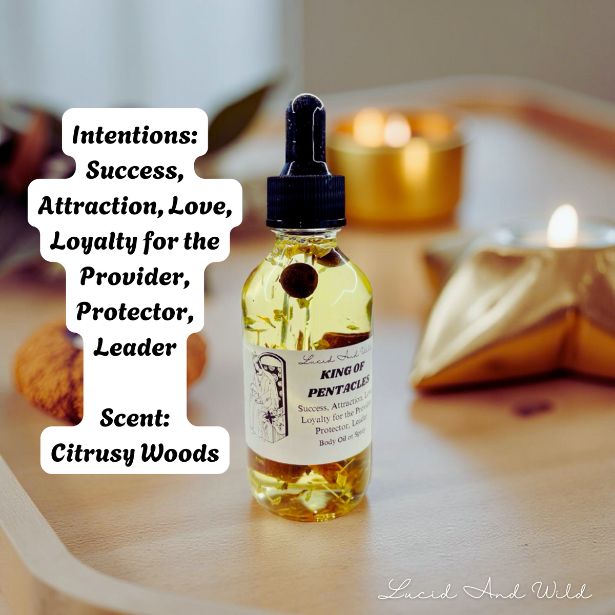 King of Pentacles Intention Oil  Wealth • Stability • Leadership • Provider Energy