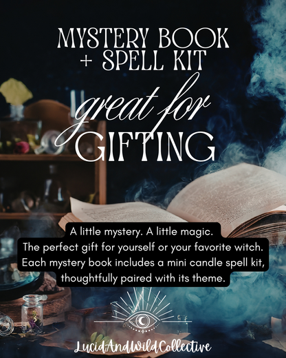 BLIND DATE WITH A SPELL And A SPELL BOOK - A Mystery Witchy Book + Mini Candle Spell Kit